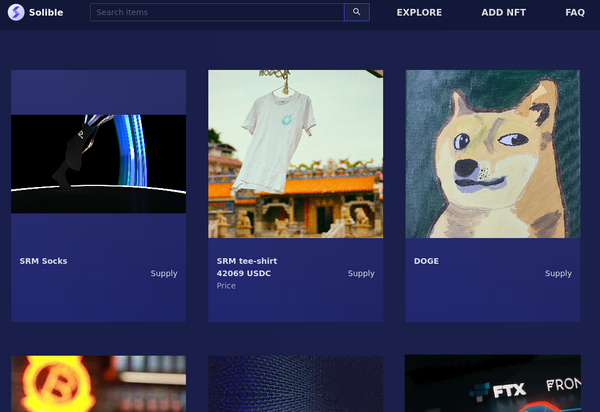 Solible - NFT платформа экосистемы Solana
